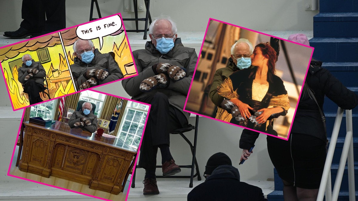 Bernie Sanders wird zum Meme – und klaut Joe Biden die Show