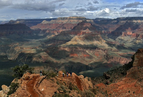 FILE - This Feb. 22, 2005, file photo shows the North Rim of Grand Canyon in Arizona. A federal appeals court ruling keeps in place an Obama administration ban on new hard-rock mining claims around th ...