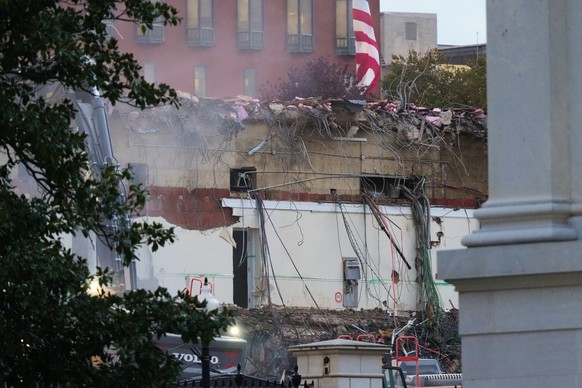 Demolition continues on the East Wing of the White House, Wednesday, Oct. 22, 2025, in Washington, before construction of a ballroom. (AP Photo/Jacquelyn Martin)
White House Demolition