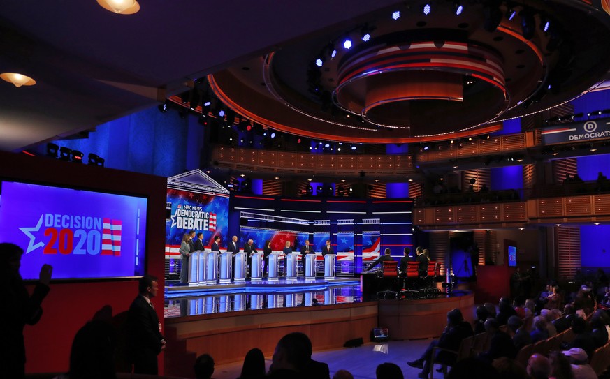 Democratic presidential candidates, author Marianne Williamson, former Colorado Gov. John Hickenlooper, entrepreneur Andrew Yang, South Bend Mayor Pete Buttigieg, former Vice President Joe Biden, Sen. ...