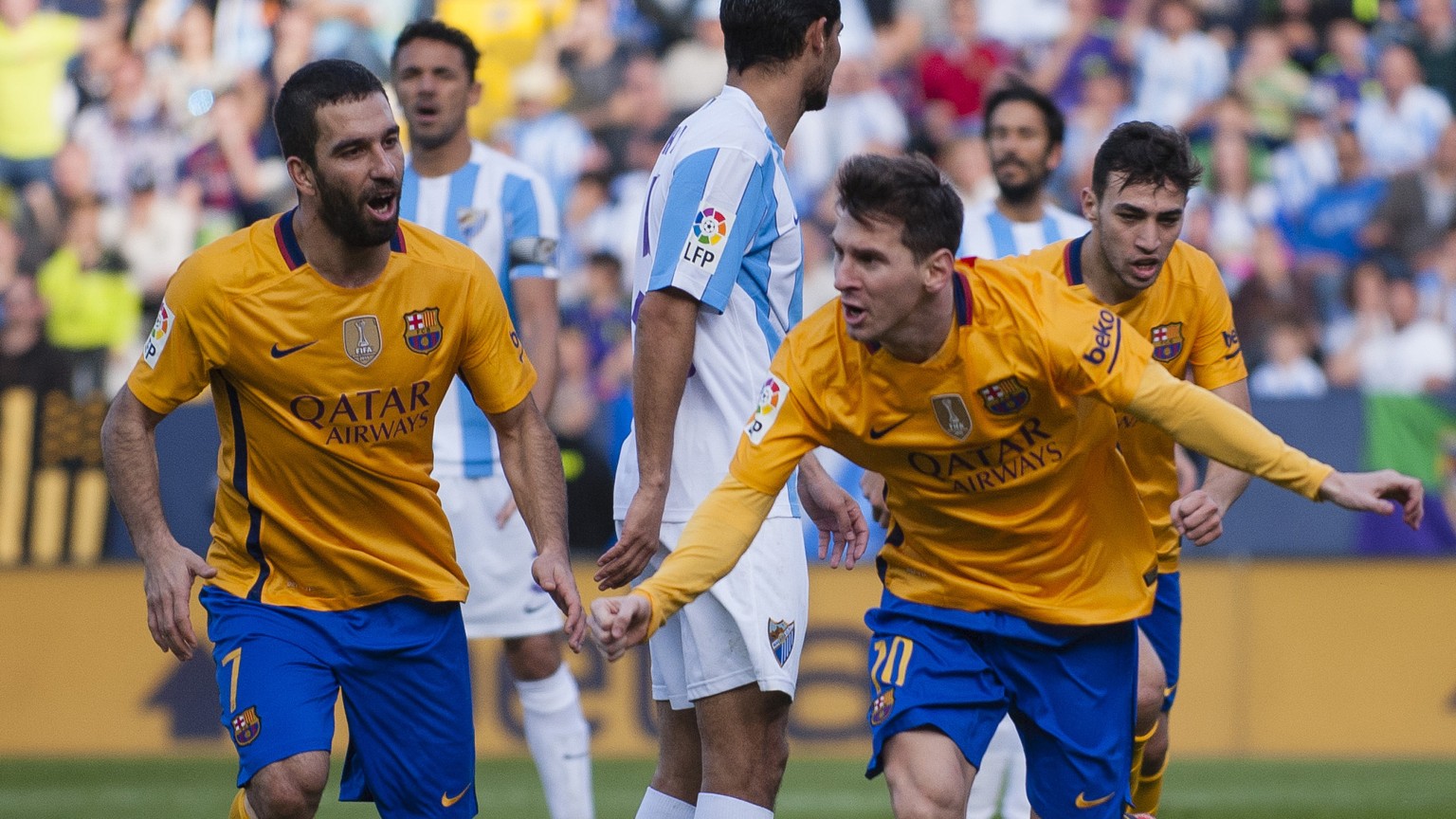 Wieder mal das Zünglein an der Waage: Lionel Messi setzt nach seinem Tor zum Jubel an.