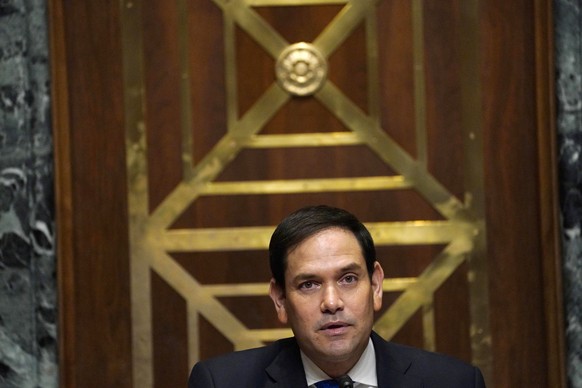 Sen. Marco Rubio, R-Fla., speaks during a confirmation hearing for President-elect Joe Biden���s pick for national intelligence director Avril Haines before the Senate intelligence committee on Tuesda ...