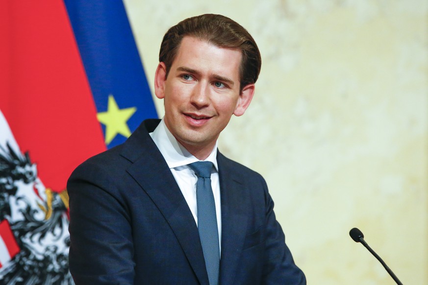 Austria&#039;s Chancellor Sebastian Kurz, attends a news conference with Miroslav Lajcak, EU Special Representative for the Belgrade- Pristina Dialogue and talks about the results of a Western Balkans ...