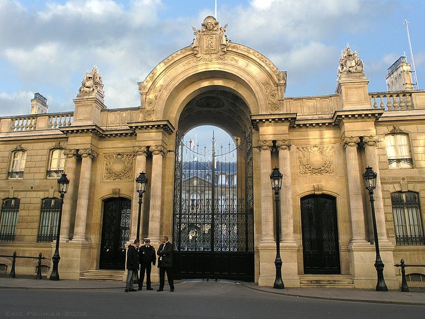 Hauptportal des Palais de l'Elysée.