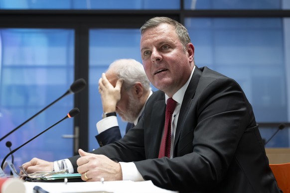 epa11787283 Patrick Franzen, Deputy State Secretary for Foreign Affairs, Swiss Head Negotiator, FDFA, speaks on the conclusion of negotiations between Switzerland and the EU, in Bern, Switzerland, 20  ...