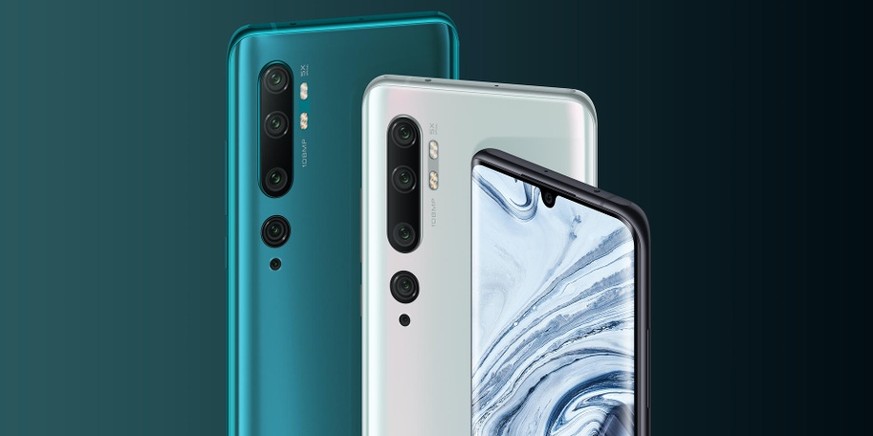 Das Mi Note 10 ist in drei Farben erhältlich: Midnight Black. Glacier White, Aurora Green.