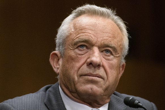 FILE - Robert F. Kennedy, Jr., President Trump&#039;s nominee to serve as Secretary of Health and Human Services testifies during a Senate Committee on Health, Education, Labor and Pensions hearing fo ...