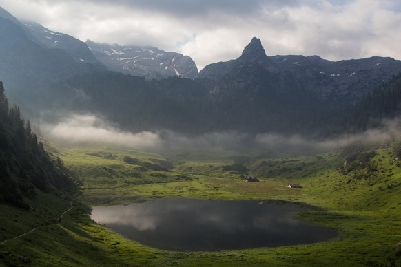 Der Funtensee im deutschen Bundesland Bayern.