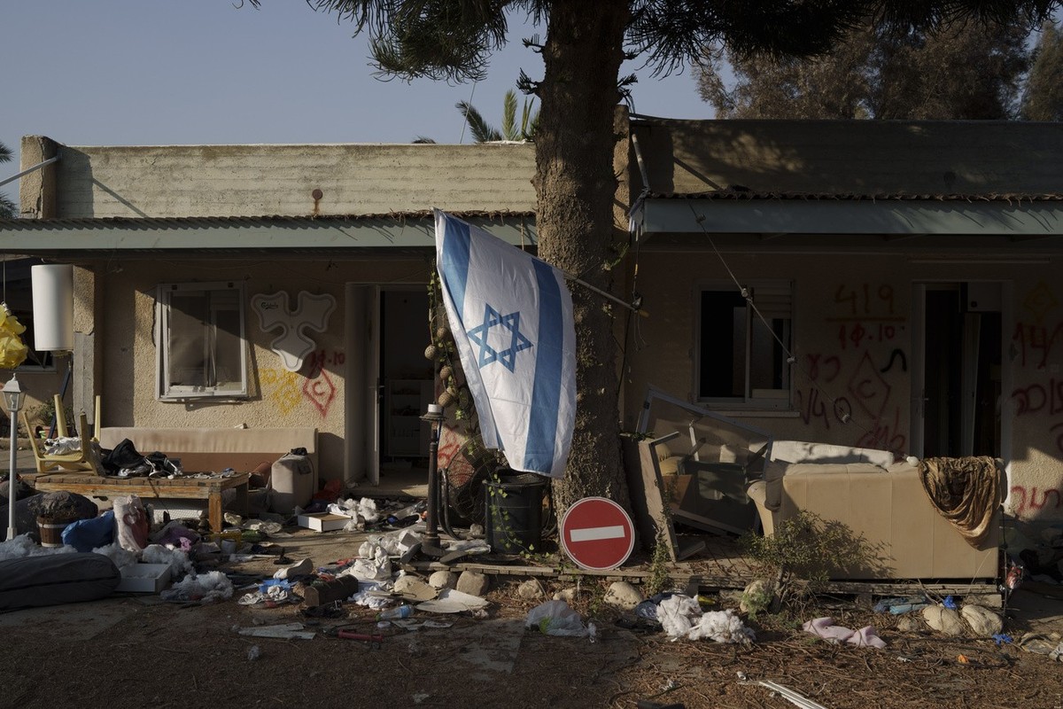 Le kibbutz de Kfar Azza, Israel, après le 7 octobre.