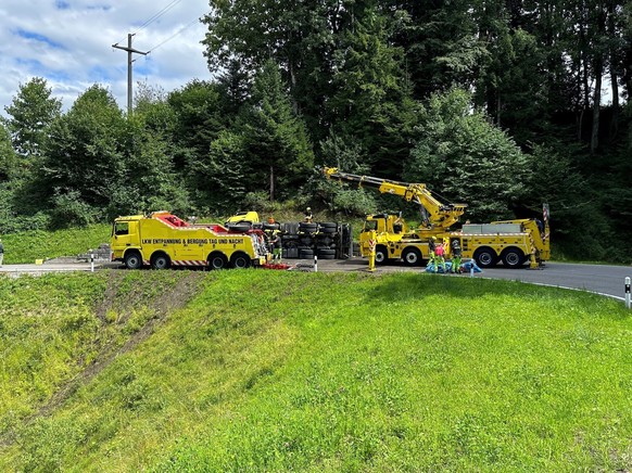 Lastwagen-Unfall in Heiden.