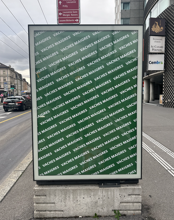 Die Werbekampagne im Herzen Lausannes.