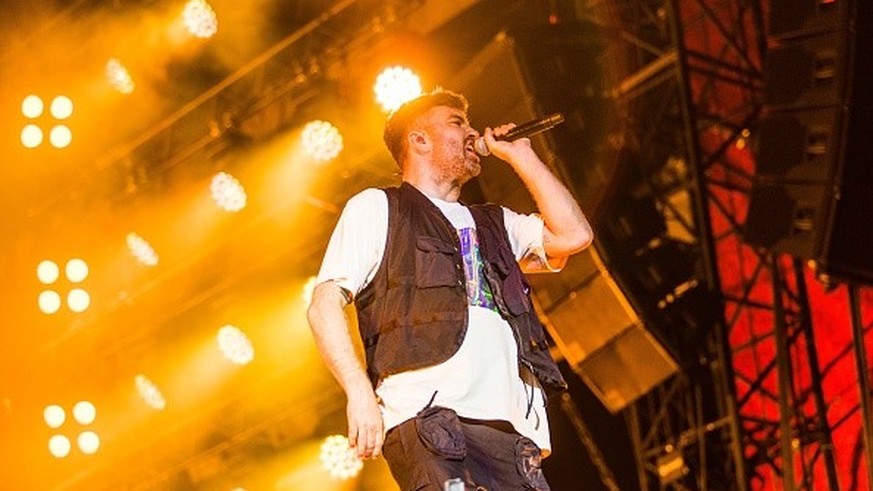 NUERBURG, GERMANY - JUNE 03: German rapper Marten Laciny aka Marteria performs live on stage during Rock am Ring at Nuerburgring on June 3, 2022 in Nuerburg, Germany. (Photo by Gina Wetzler/Redferns)