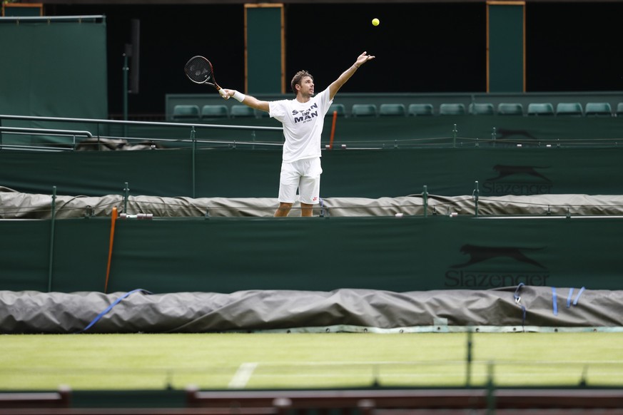 Stan the man beim Training in Wimbledon.