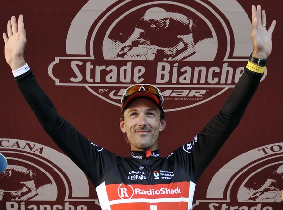 … im Ziel jubelte 2012 der Schweizer Meister Fabian Cancellara.