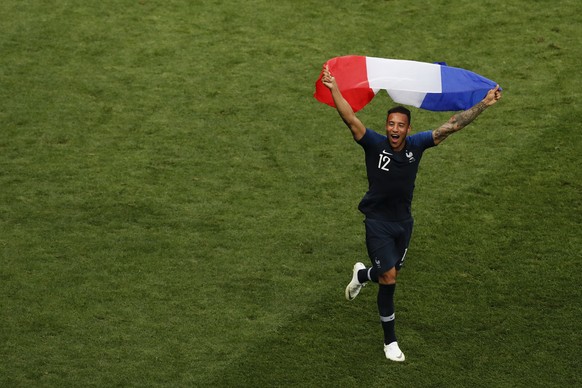 during the final match between France and Croatia at the 2018 soccer World Cup in the Luzhniki Stadium in Moscow, Russia, Sunday, July 15, 2018. (AP Photo/Rebecca Blackwell)