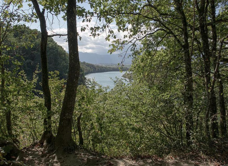 Rhone Wanderung von Genf nach La Plaine Rauszeit Frühlingswanderungen