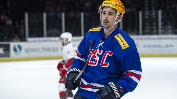 Lions Topscorer Jerome Bachofner, im Eishockey Meisterschaftsspiel der National League zwischen den ZSC Lions und dem Lausanne HC, am Sonntag, 14. Oktober 2018, im Hallenstadion in Zuerich. (PPR/Melan ...