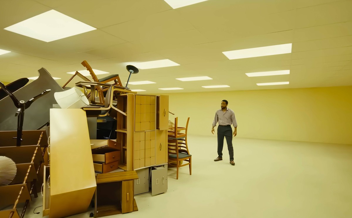 Chiwetel Ejiofor South Korea. Chiwetel Ejiofor in a scene from CA24 new film : Backrooms 2026. Plot: A strange doorway appears in the basement of a furniture showroom. LMK110-J11728-090426 Supplied by ...