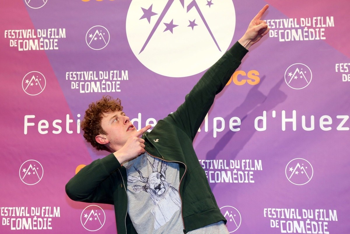 epa03541546 French actor Norman Thavaud attends the photocall for 'Pas Tres Normales Activites' during the 16th annual International Comedy Film Festival in l'Alpe d'Huez, France,  ...