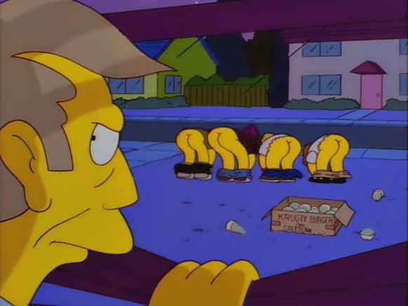 Rektor Skinner von den «Simpsons» schaut auf seine Schüler.
