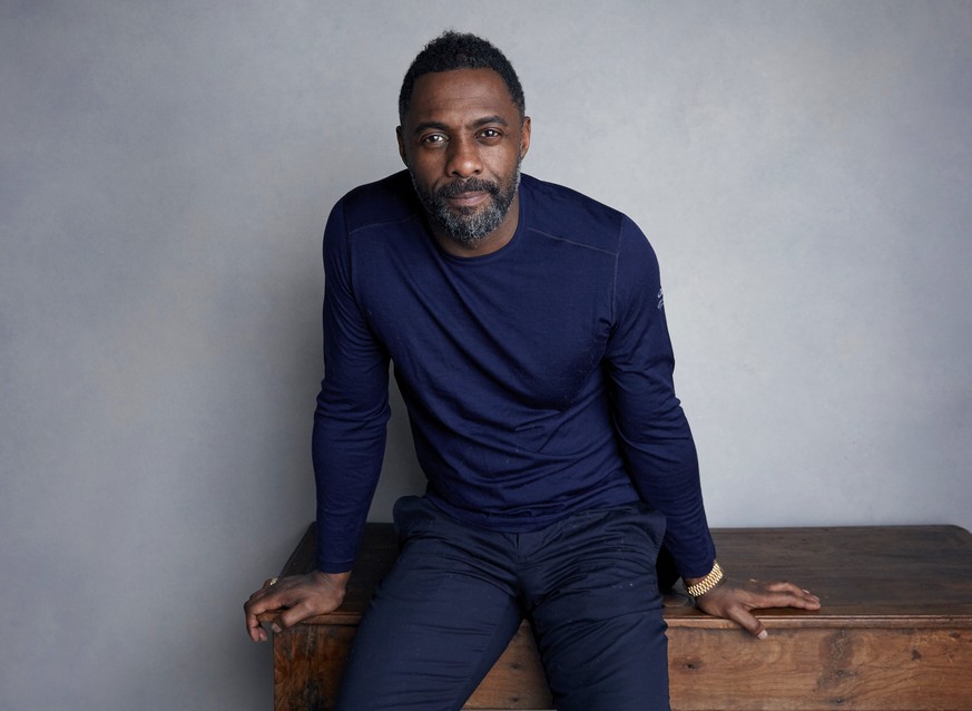 FILE - This Jan. 21, 2018, file photo shows actor-director Idris Elba posing for a portrait to promote his film &quot;Yardie&quot; at the Music Lodge during the Sundance Film Festival in Park City, Ut ...