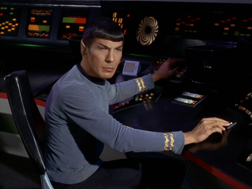 LOS ANGELES - SEPTEMBER 15: Leonard Nimoy as Mr. Spock in the STAR TREK episode, &quot;Charlie X.&quot; Season 1, episode, 2. Original air date September 15, 1966. Image is a screen grab. (Photo by CB ...
