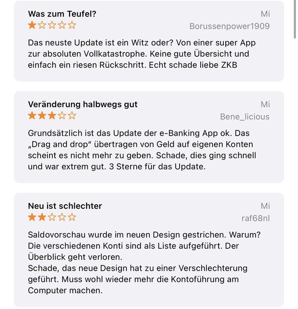 Im App Store gibt es nur wenige positive Rückmeldungen.