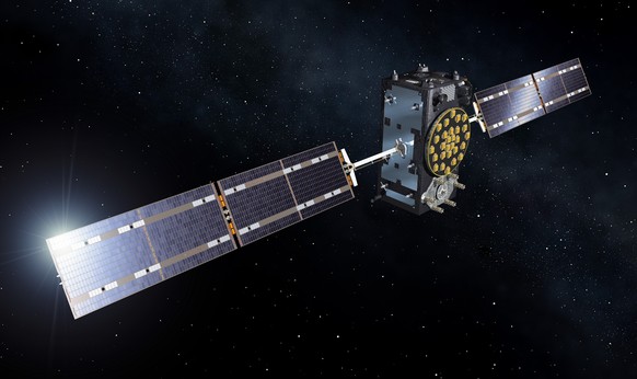 Artist s view of a Galileo Full Operational Capability (FOC) satellite Artist s view of a Galileo Full Operational Capability (FOC) satellite.The working nucleus of Galileo, Europe s independent satel ...