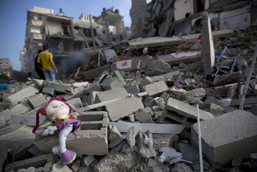 Zerstörte Häuser in Gaza City.