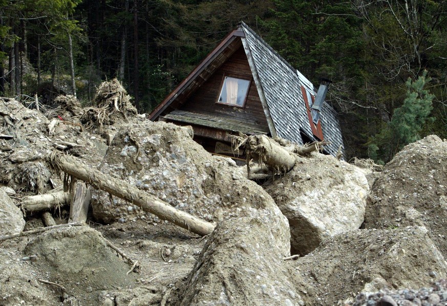 Das am 22. August 2005 von einem Bergsturz heimgesuchte Gebiet oberhalb von Goldau, hier am 7. Mai 2006, befindet sich unweit desjenigen des Rossbergs aus dem Jahr 1806. Der groesste Bergsturz der Sch ...