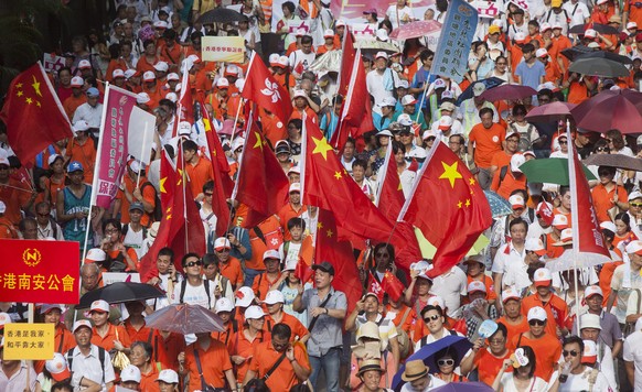 Pro-China-Kundgebung am 17. August.