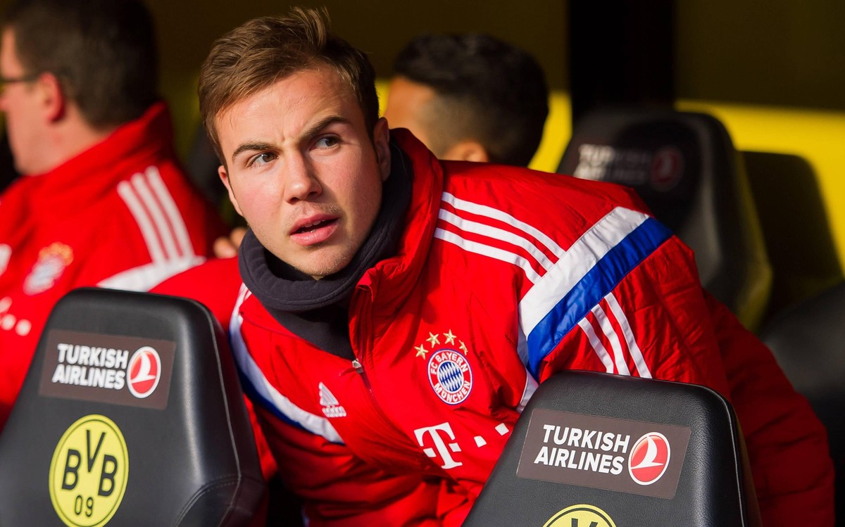 Samstag 04.04.2015, 1. Bundesliga, Saison 2014/2015, 27. Spieltag, BV Borussia Dortmund - FC Bayern Muenchen, 0:1, Mario GOETZE (FCB) auf der Bank DeFodi001

Saturday 04 04 2015 1 Bundesliga Season  ...