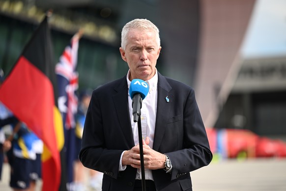epa11819164 Tennis Australia CEO Craig Tiley during the 2025 Australian Open at Melbourne Park in Melbourne, Australia, 12 January 2025. EPA/JAMES ROSS AUSTRALIA AND NEW ZEALAND OUT