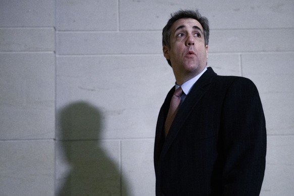 epa07417414 Michael Cohen, former attorney to US President Donald J. Trump, arrives to testify before the House Permanent Select Committee on Intelligence in the US Capitol in Washington, DC, USA, 06  ...