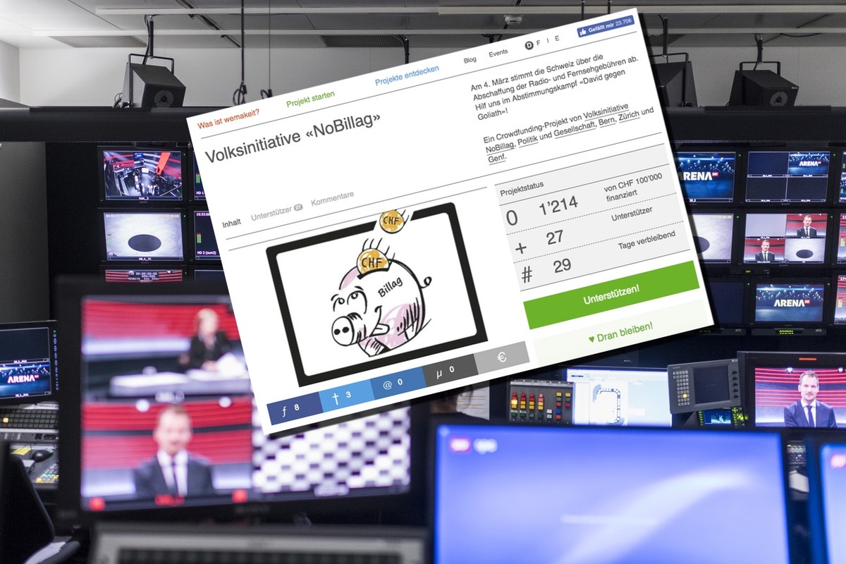 ACHTUNG REDAKTOREN: BITTE BEACHTEN SIE DIE SPERRFRIST BIS 3. NOVEMBER 2017, 22:25 --- Blick in die Regie waehrend der Aufzeichnung der Sendung "Arena" zum Thema "No Billag - Ja oder Nei ...
