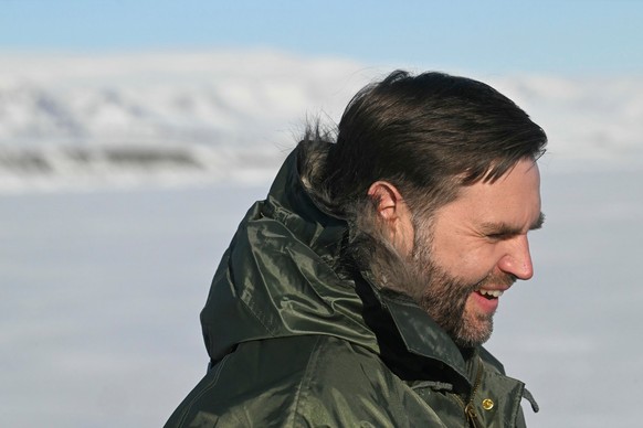 Vice President JD Vance tours the U.S. military&#039;s Pituffik Space Base in Greenland, Friday, March 28, 2025. (Jim Watson/Pool via AP)
Vance