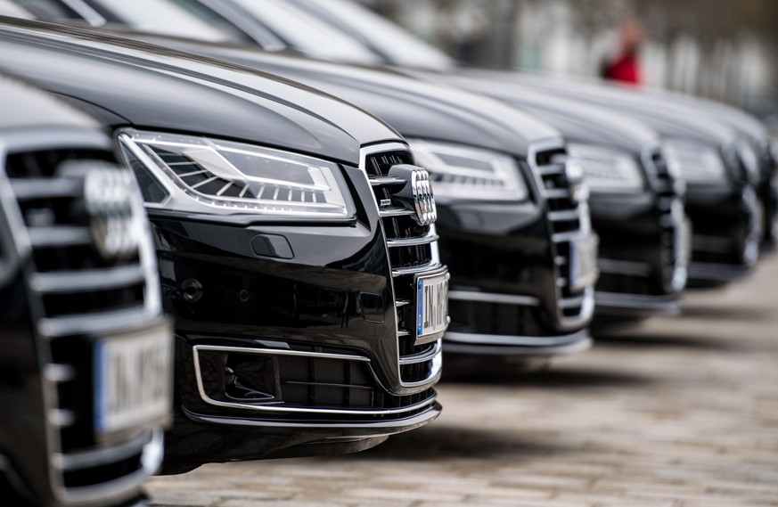 epa07096685 (FILE) - Audi cars are seen ahead of the balance sheet press conference at the company&#039;s headquarters in Ingolstadt, Germany, 15 March 2017 (reissued 16 October 2018). According to re ...