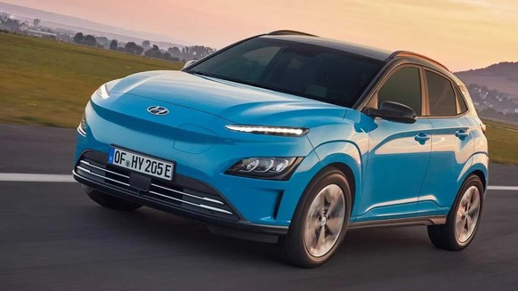 Highway ready: The small Hyundai Kona Electric is one of the cheaper, long-range electric cars.