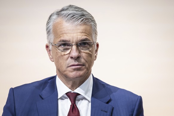 Newly appointed Group Chief Executive Officer of Swiss Bank UBS Sergio Ermotti attends a news conference in Zurich, Switzerland Wednesday, March 29, 2023. (Michael Buholzer/Keystone via AP)