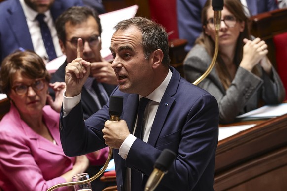 epa13124892 French Prime Minister Sebastien Lecornu speaks during the weekly session of questions to the government at the National Assembly in Paris, France, 21 July 2026. EPA/TERESA SUAREZ