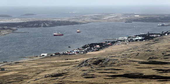 epa04690059 (FILE) A file photograph dated 21 March 2012 showing a general view of Stanley, Falkland Islands. Falkland Oil and Gas Limited, an oil and gas exploration company exploring areas around th ...