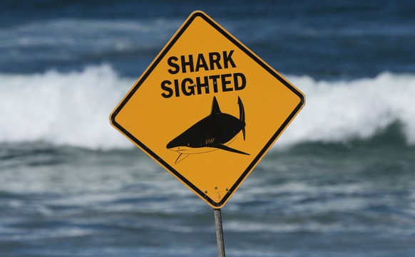 FILE - A sign is seen at the site of a fatal shark attack at Dee Why Beach in Sydney, Australia, on Sept. 6, 2025. (AP Photo/Mark Baker, File)
Australia Shark Attack