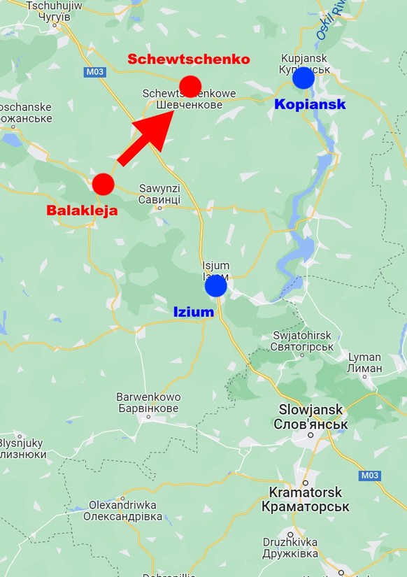 Die ukrainische Armee konnte laut eigenen Angaben 50 Kilometer vorrücken.