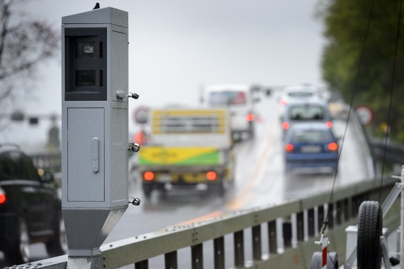 Geschwindigkeitsmessung auf der A9.