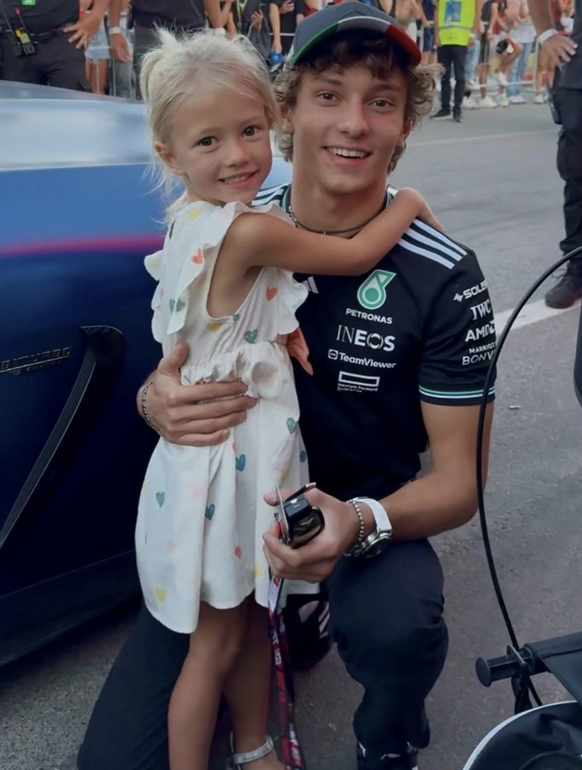 Auch den zweifachen Grand-Prix-Sieger Kimi Antonelli traf die junge Luzernerin.