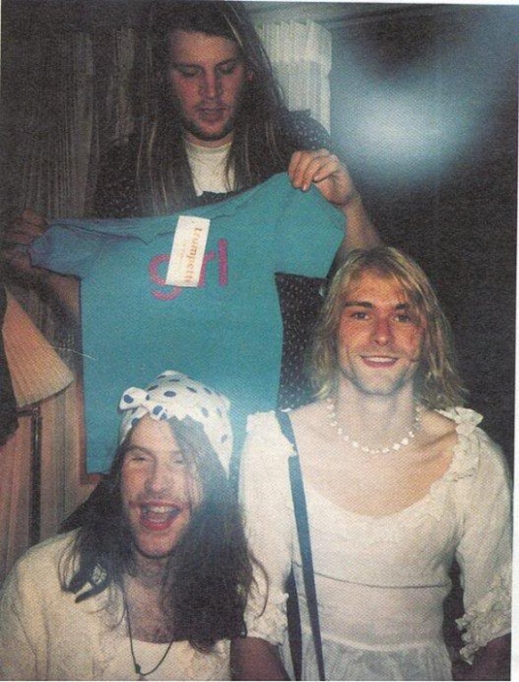 Mark Lanegan (unten links) mit Dylan Carlson &amp; Kurt Cobain.
