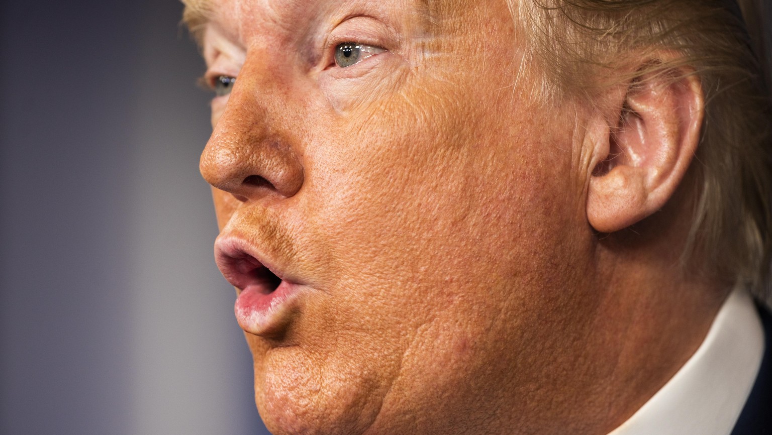 epa08421166 US President Donald J. Trump speaks during a press conference on the Coronavirus crisis in the Brady Press Briefing Room of the White House in Washington, DC, USA, March 21, 2020 (republished…