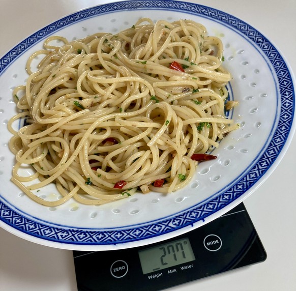 Wie viel ergeben 100g Spaghetti? Der Selbstversuch.