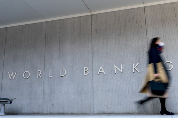 File - The World Bank building in in Washington, Monday, April 5, 2021. The global economy is likely slowing sharply this year, hobbled by high interest rates, the repercussions of Russia&#039;s invas ...