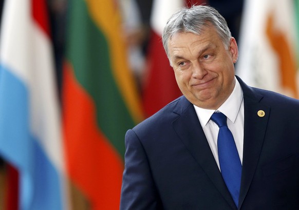 Hungarian Prime Minister Viktor Orban arrives at the EU summit in Brussels, Belgium, March 9, 2017. REUTERS/Francois Lenoir